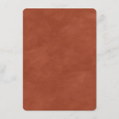 Abstracte Waterverf verbrande Oranje bruiloft Menu (Achterkant)