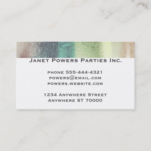 abstracte waterverf verf aangepaste visitekaartjes (Achterkant)