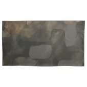 Abstracte Waterverf verf donkergrijs bruin Kussensloop (Voorkant-Links)