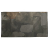 Abstracte Waterverf verf donkergrijs bruin Kussensloop (Voorkant-Rechts)