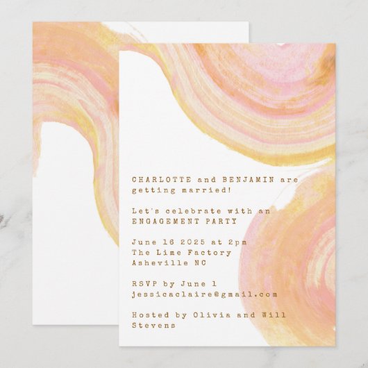 Abstracte Waterverf Verfdrager Kaart (Voorkant / Achterkant)