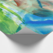 Abstracte Waterverf verfspatter verzachten Cadeaupapier (Hoek)