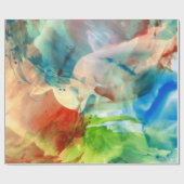 Abstracte Waterverf verfspatter verzachten Cadeaupapier (Vlak)