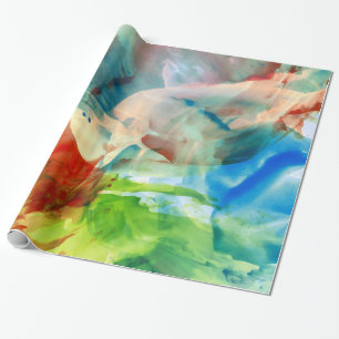 Abstracte Waterverf verfspatter verzachten Cadeaupapier