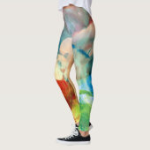 Abstracte Waterverf verfspatter verzachten Leggings (Links)