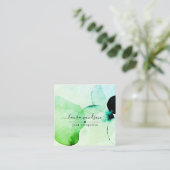 Abstracte Waterverf Vierkant Visitekaartje (Staand voorkant)