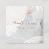 Abstracte Waterverf Vierkante Visitekaartje (Voorkant)