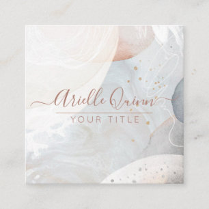 Abstracte Waterverf Vierkante Visitekaartje