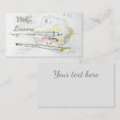 Abstracte waterverf violine visitekaartje (Voorkant / Achterkant)