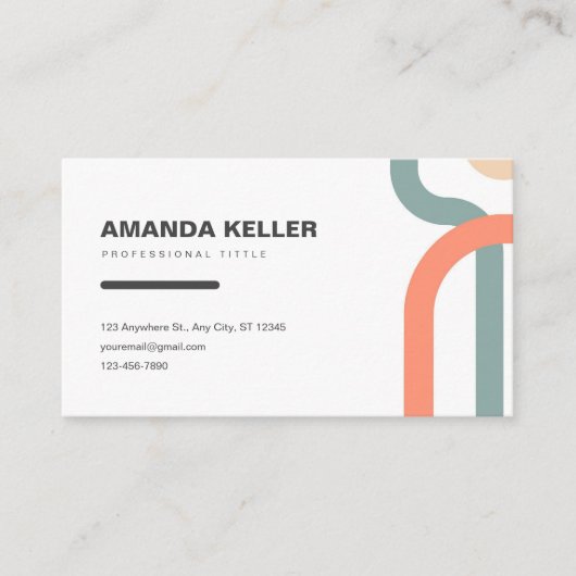 Abstracte Waterverf Visitekaartje (Voorkant)