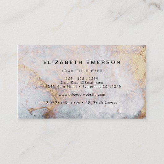 Abstracte Waterverf Visitekaartje (Achterkant)