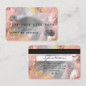 Abstracte waterverf voegt logo creditcardstijl toe visitekaartje (Voorkant / Achterkant)