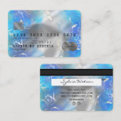 Abstracte waterverf voegt logo creditcardstijl toe visitekaartje (Voorkant / Achterkant)