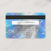 Abstracte waterverf voegt logo creditcardstijl toe visitekaartje (Achterkant)