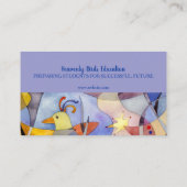 Abstracte Waterverf vogels Visitekaartje (Achterkant)