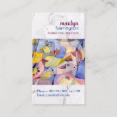 Abstracte Waterverf vogels Visitekaartje (Voorkant)