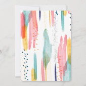 Abstracte Waterverf voor artistieke bruiloft Kleur Kaart (Achterkant)