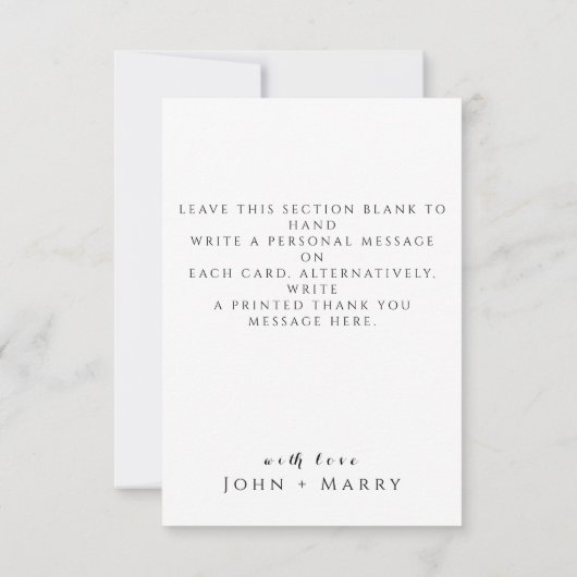 abstracte Waterverf voor de marine Blue Modern Bedankkaart (Achterkant)