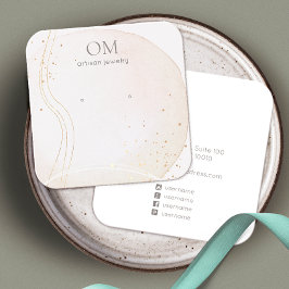 Abstracte Waterverf voor het afluisteren van beeld Vierkante Visitekaartje