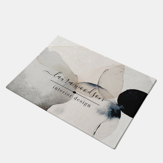 Abstracte Waterverf voor interieurontwerper Deurmat (Schuin)