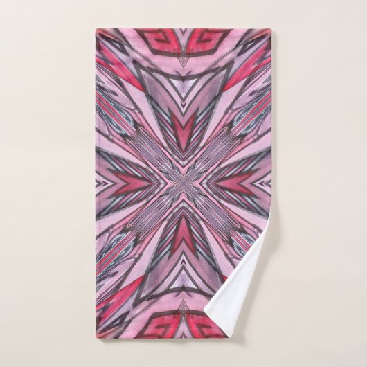 Abstracte Waterverf voor zwarte roze en onbewerkte Bad Handdoek (Handdoek)