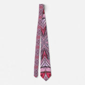 Abstracte Waterverf voor zwarte roze en onbewerkte Stropdas (Achterkant)