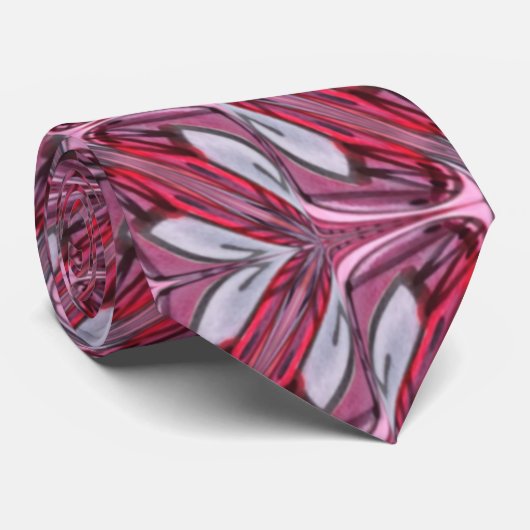 Abstracte Waterverf voor zwarte roze en onbewerkte Stropdas (Opgerold)