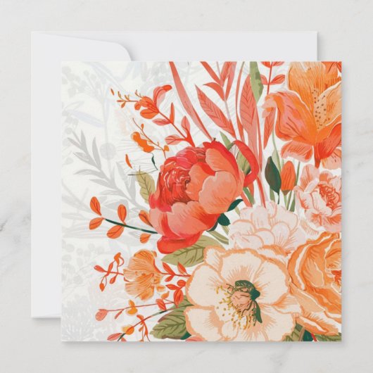 Abstracte Waterverf Vorm Bruidsfeest Save The Date (Achterkant)