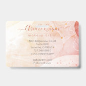 Abstracte Waterverf Vorm Rose Serif Levenscoach Badge (Achterkant)