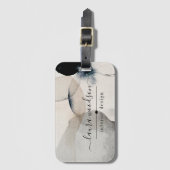 Abstracte Waterverf Vormen Binnenlandse Ontwerper Bagagelabel (Voorkant (verticaal))