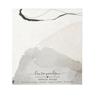 Abstracte Waterverf Vormen Binnenlandse Ontwerper Notitieblok