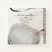 Abstracte Waterverf Vormen Binnenlandse Ontwerper Notitieboek (Achterkant)