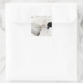 Abstracte Waterverf Vormen Binnenlandse Ontwerper Vierkante Sticker (Tas)