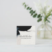 Abstracte Waterverf Vormen Binnenlandse Ontwerper Vierkante Visitekaartje (Staand voorkant)