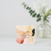 Abstracte Waterverf Vormen Binnenlandse Ontwerper Vierkante Visitekaartje (Staand voorkant)