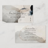 Abstracte Waterverf Vormen Binnenlandse Ontwerper Visitekaartje (Voorkant / Achterkant)