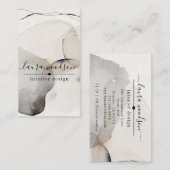 Abstracte Waterverf Vormen Binnenlandse Ontwerper Visitekaartje (Voorkant / Achterkant)