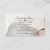 Abstracte Waterverf Vormen Binnenlandse Ontwerper Visitekaartje (Achterkant)