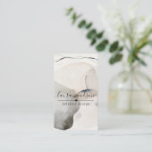 Abstracte Waterverf Vormen Binnenlandse Ontwerper Visitekaartje (Staand voorkant)