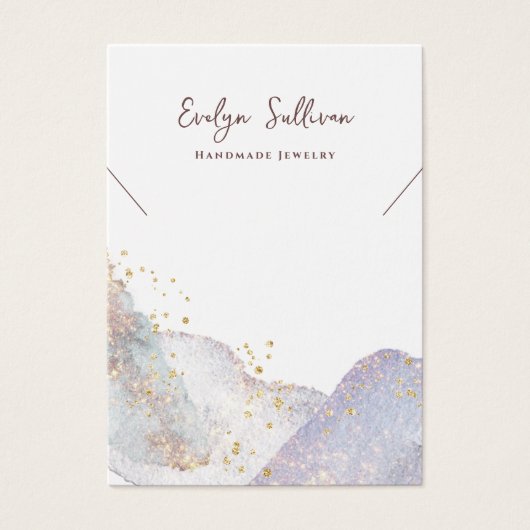 Abstracte waterverf Vormen ketting Display Card Visitekaartje (Voorkant)