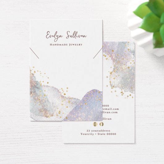 Abstracte waterverf Vormen ketting Display Card Visitekaartje (Bureau)