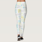 Abstracte Waterverf Vormen Patroon Leggings (Achterkant)