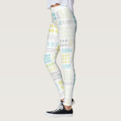 Abstracte Waterverf Vormen Patroon Leggings (Links)