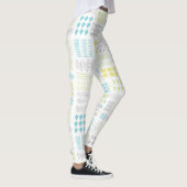Abstracte Waterverf Vormen Patroon Leggings (Rechts)