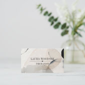 Abstracte Waterverf Vormen Therapeut Visitekaartje (Staand voorkant)