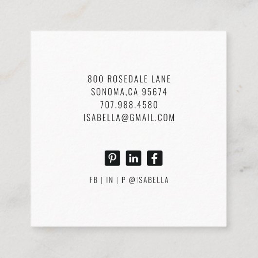 Abstracte Waterverf Vormen Visitekaartje (Achterkant)