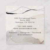 Abstracte Waterverf Vormen Visitekaartje (Achterkant)