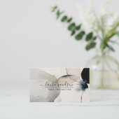 Abstracte Waterverf Vormen Yoga Instructeur Visitekaartje (Staand voorkant)