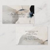 Abstracte Waterverf Vormen Yoga Instructeur Visitekaartje (Voorkant / Achterkant)