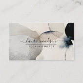 Abstracte Waterverf Vormen Yoga Instructeur Visitekaartje (Voorkant)